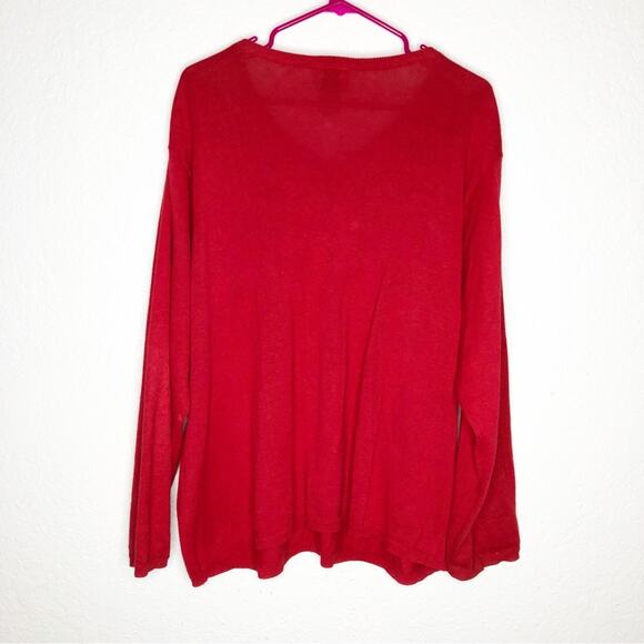 Vintage red white blue American flag button front cardigan size 1X 4th of July - Picture 14 of 14